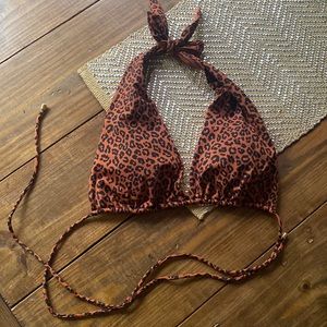 BuffBunny santorini bikini top brown leopard size Large